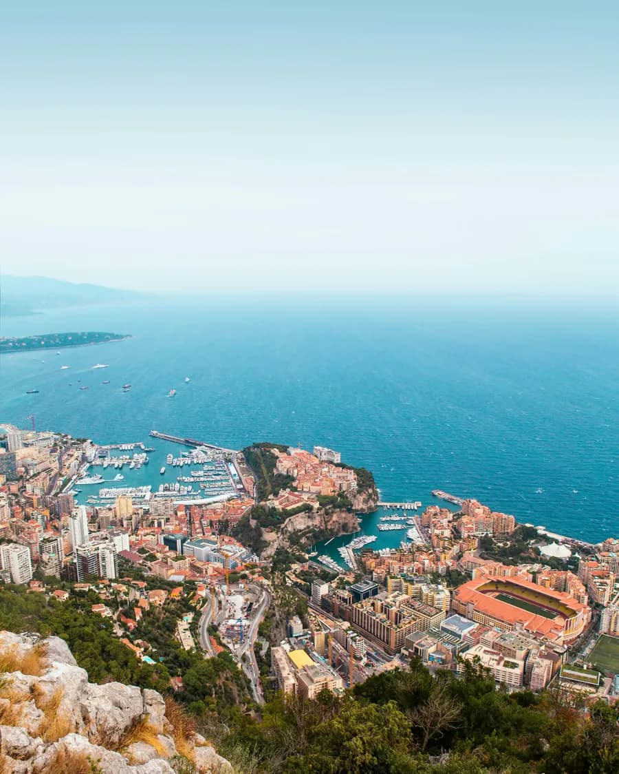 Vue aérienne du port Hercule de Monaco