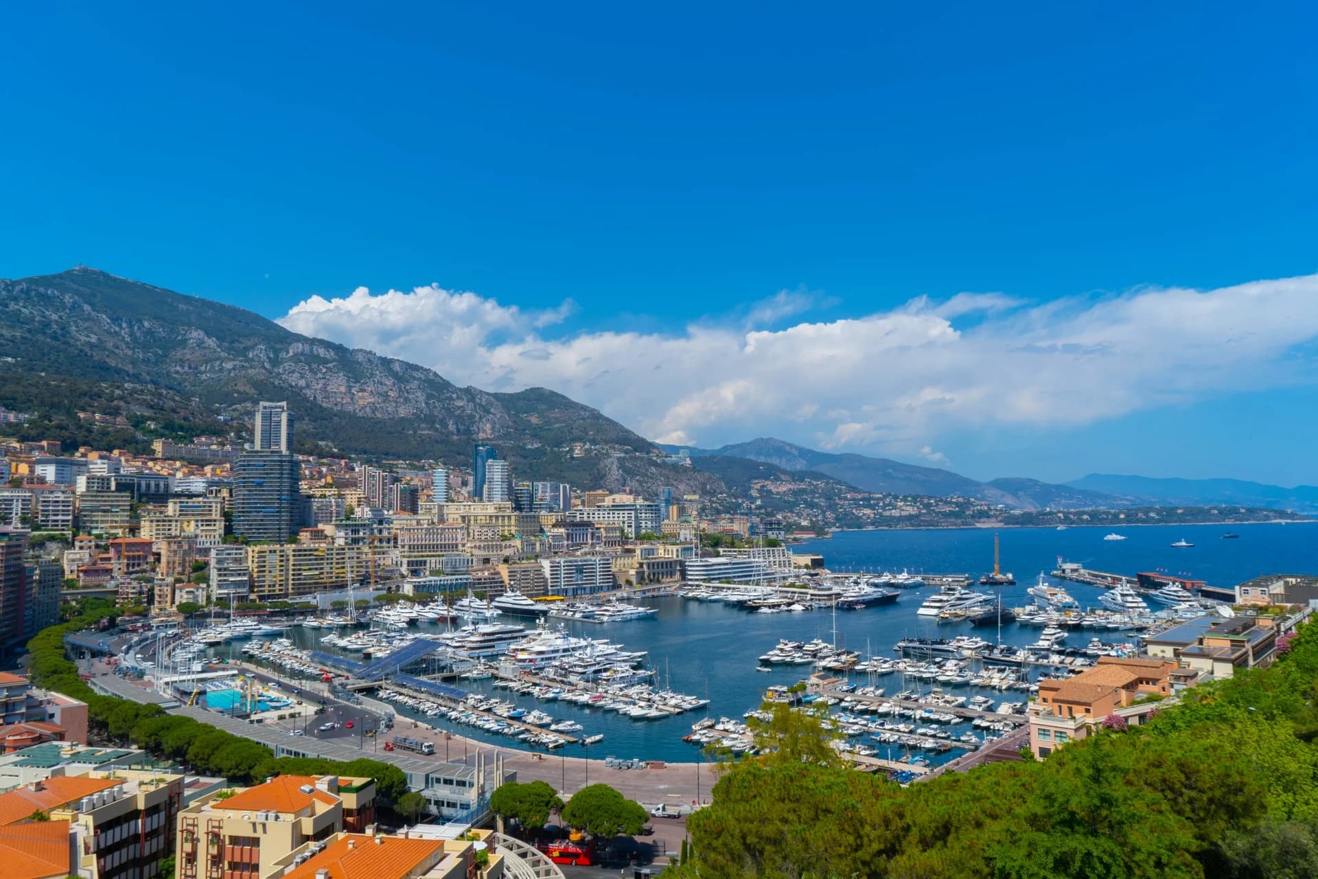 Vue aérienne du port de Monaco – Taxi Boat navette maritime Grand Prix 2026